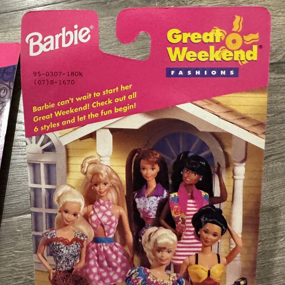 VTG 90s Barbie Fashions Lot Fancy Date Great Weekend Tropical Splash Magic Slate - Picture 3 of 9